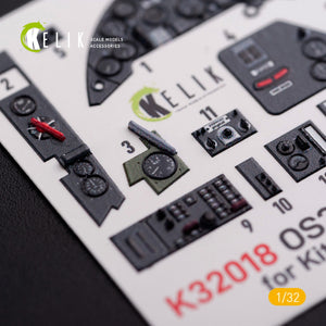 KELIK K32018 OS2U Kingfisher - Interior 3D Decal for Kitty Hawk/Zimi models kit 1/32 – imagen 6