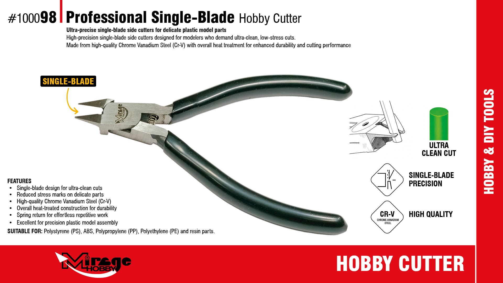 Mirage 100098 Professional Single-Blade Hobby Cutter – imagen 2