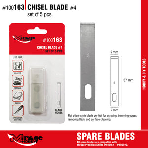 Mirage 100163 Chisel Blade (5 pcs) – Bild 2