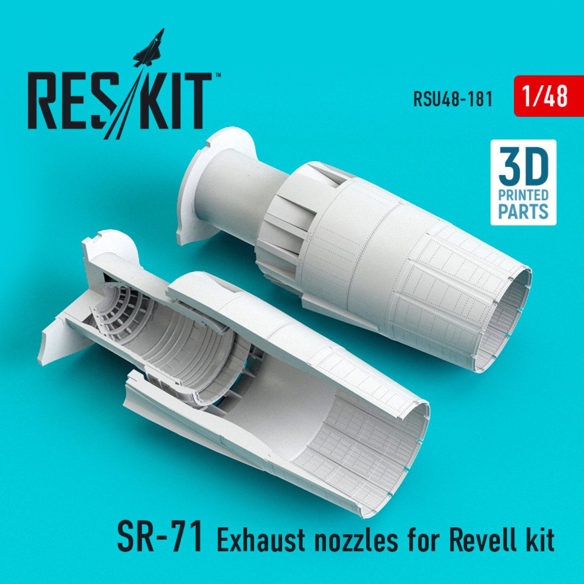 RESKIT RSU48-0181 SR-71 "BLACKBIRD" EXHAUST NOZZLES FOR REVELL KIT 1/48