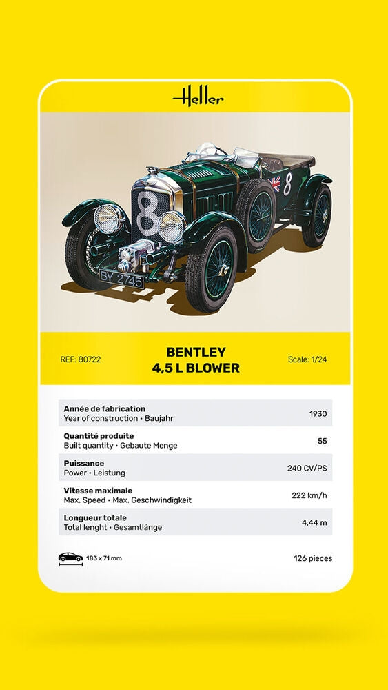 Heller 80722 Bentley 4.5 L Blower 1/24 – imagen 3