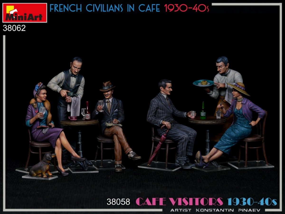 MiniArt 38062 FRENCH CIVILIANS IN CAFE 1930-40S 1/35 – imagen 2