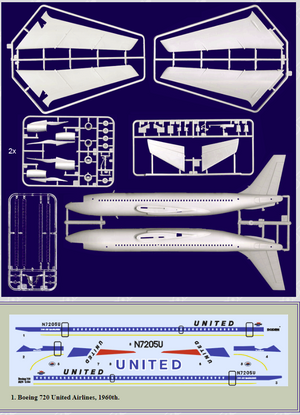 Roden 320 BOEING 720 UNITED 1/144 – imagen 2