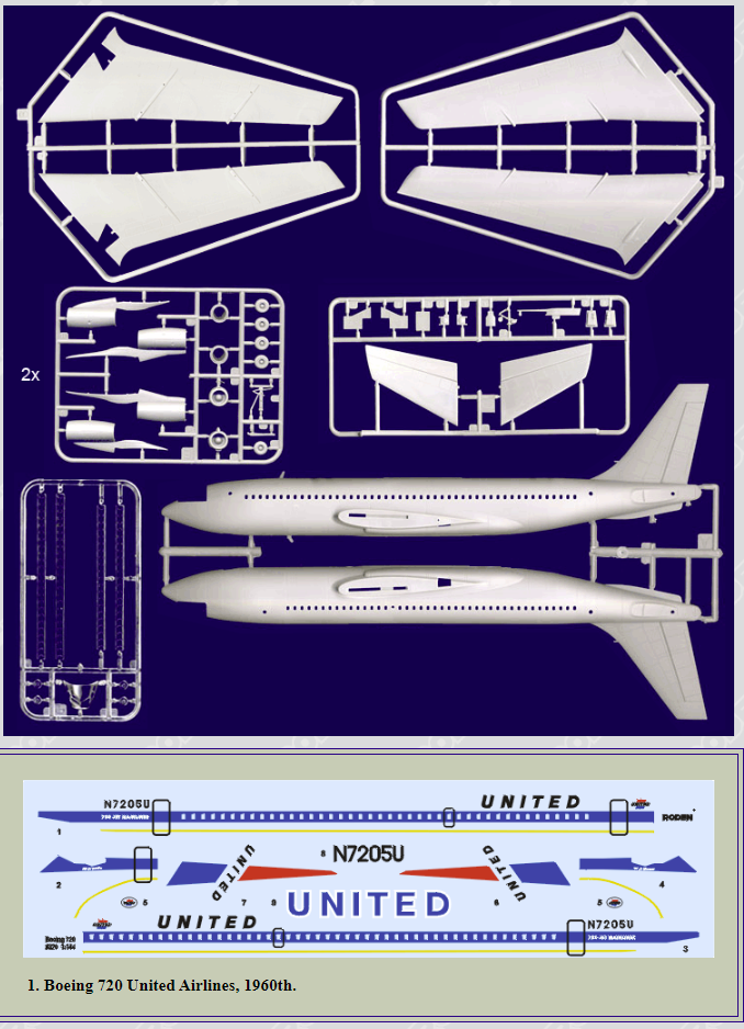 Roden 320 BOEING 720 UNITED 1/144 – imagen 2