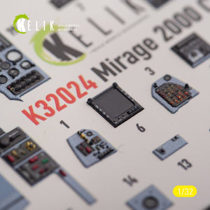 KELIK K32024 Mirage 2000C - interior 3D decals for Kitty Hawk/Zimi models kit 1/32 – zdjęcie 6