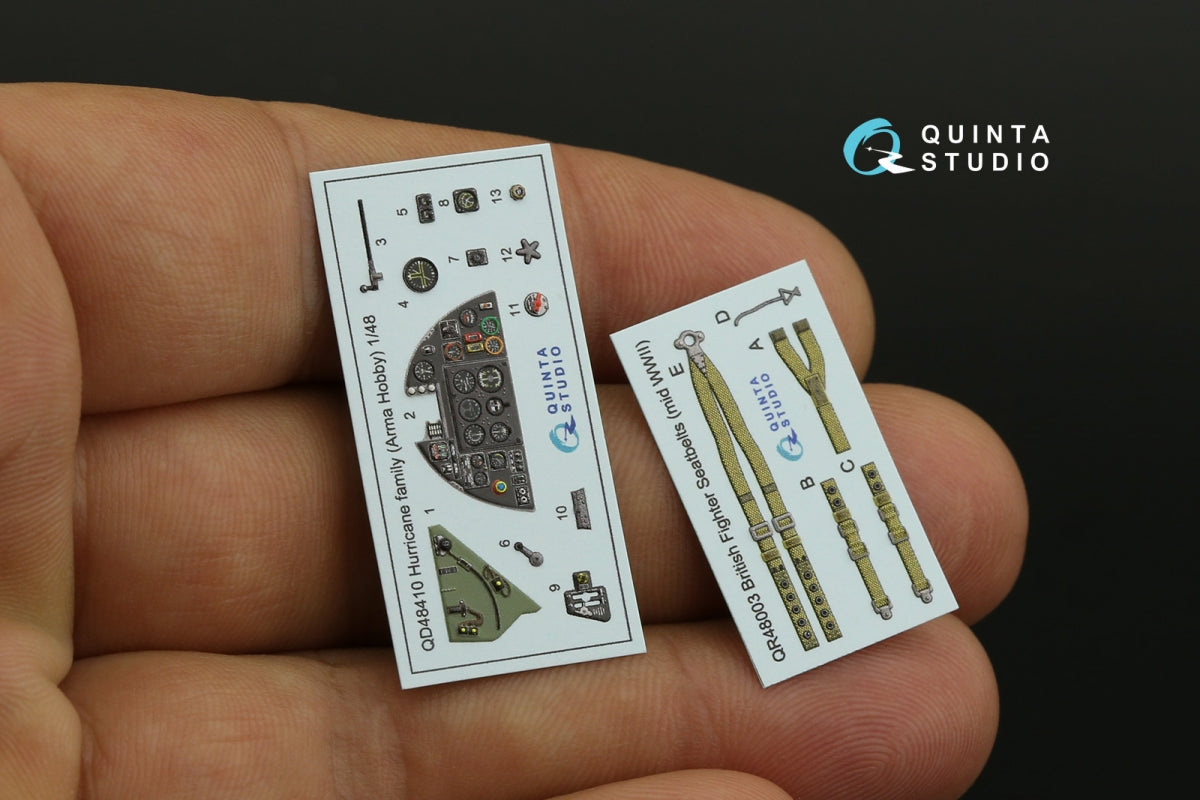 Quinta Studio QD48410 Hurricane family 3D-Printed &amp;amp; coloured Interior on decal paper (Arma Hobby) 1/48 – imagen 11