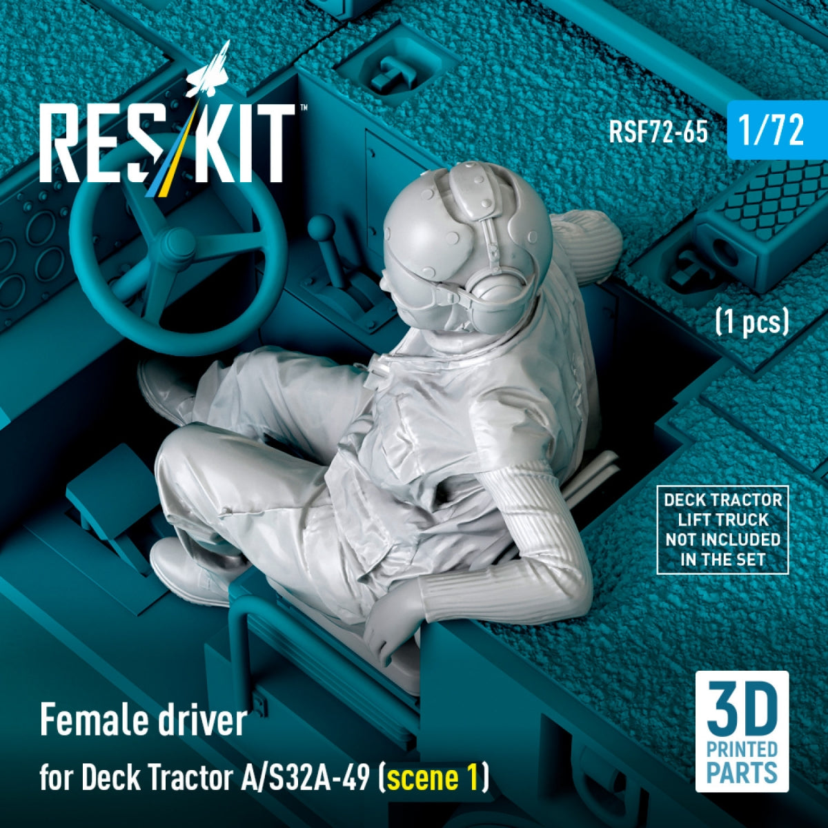 RESKIT RSF72-0065 Female driver for Deck Tractor A/S32A-49 (scene 1) (1 pcs) (3D Printed) 1/72 – imagen 3