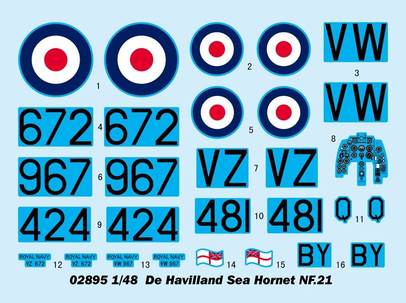 Trumpeter 02895 De Havilland Sea Hornet NF.21 – imagen 4