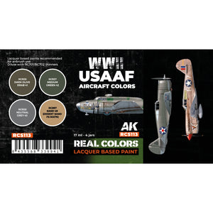 AK Interactive RCS113 Couleurs des avions de l&amp;#39;USAAF de la Seconde Guerre mondiale 4 x 17 ml – image 2