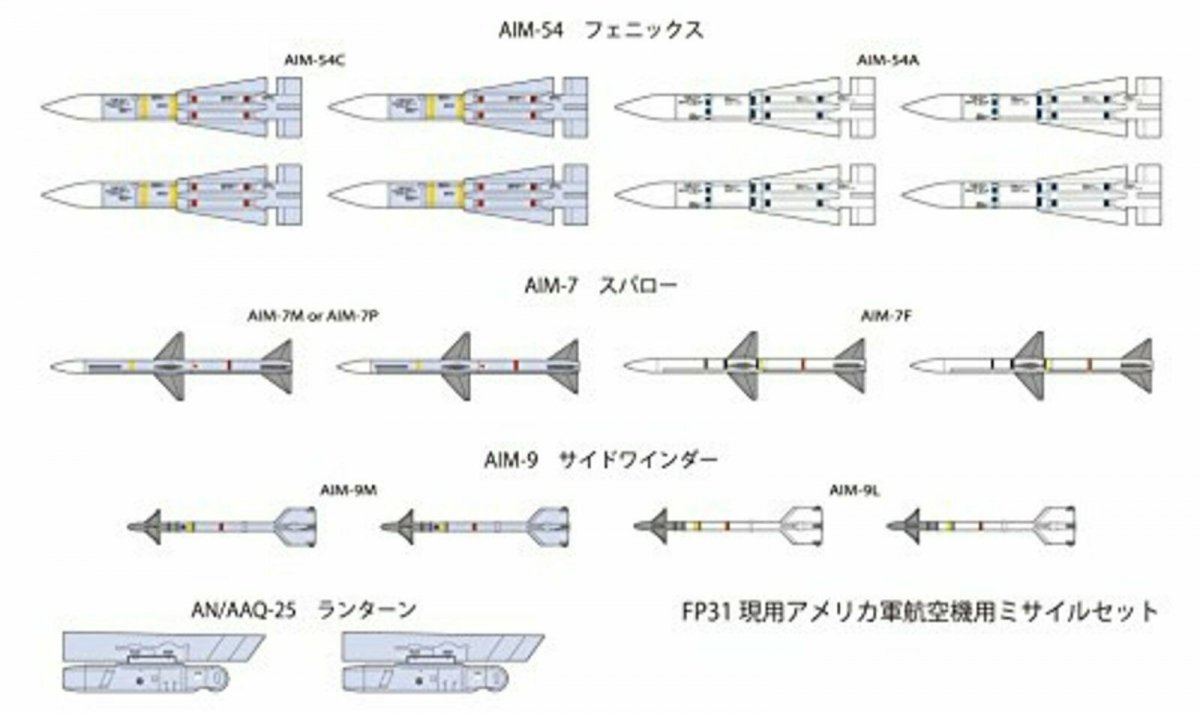 Fine Molds FP31 U.S. Air-to-Air Missile Set 1/72 – Bild 4