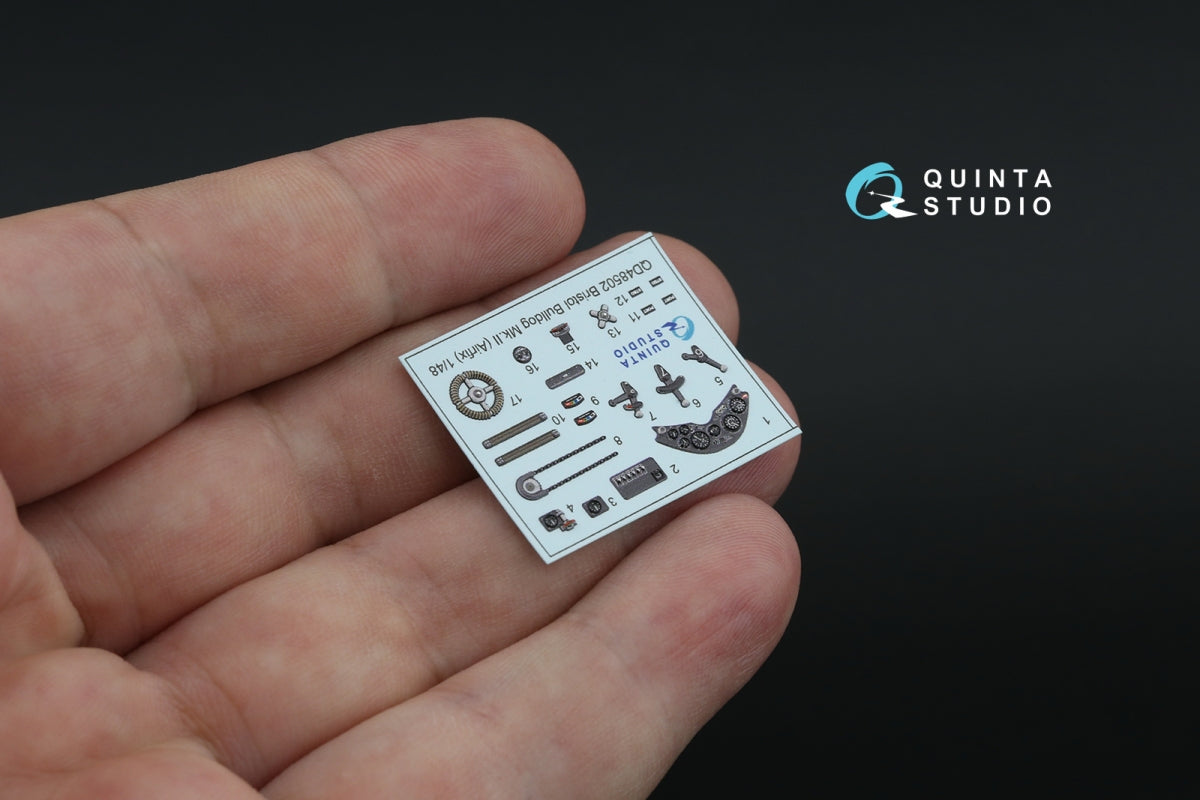 Quinta Studio QD48502 Bristol Bulldog Mk.II 3D-Printed coloured Interior on decal paper (Airfix) 1/48 – imagen 5