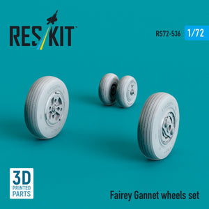 RESKIT RS72-0536 Fairey Gannet wheels set (3D Printed) 1/72 – imagen 2