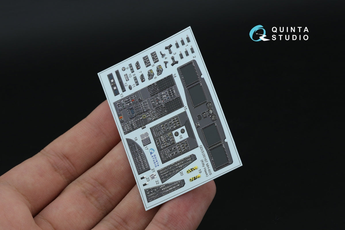 Quinta Studio QD35167 МН-60S Knighthawk 3D-Printed &amp; coloured Interior on decal paper (Kitty Hawk) 1/35