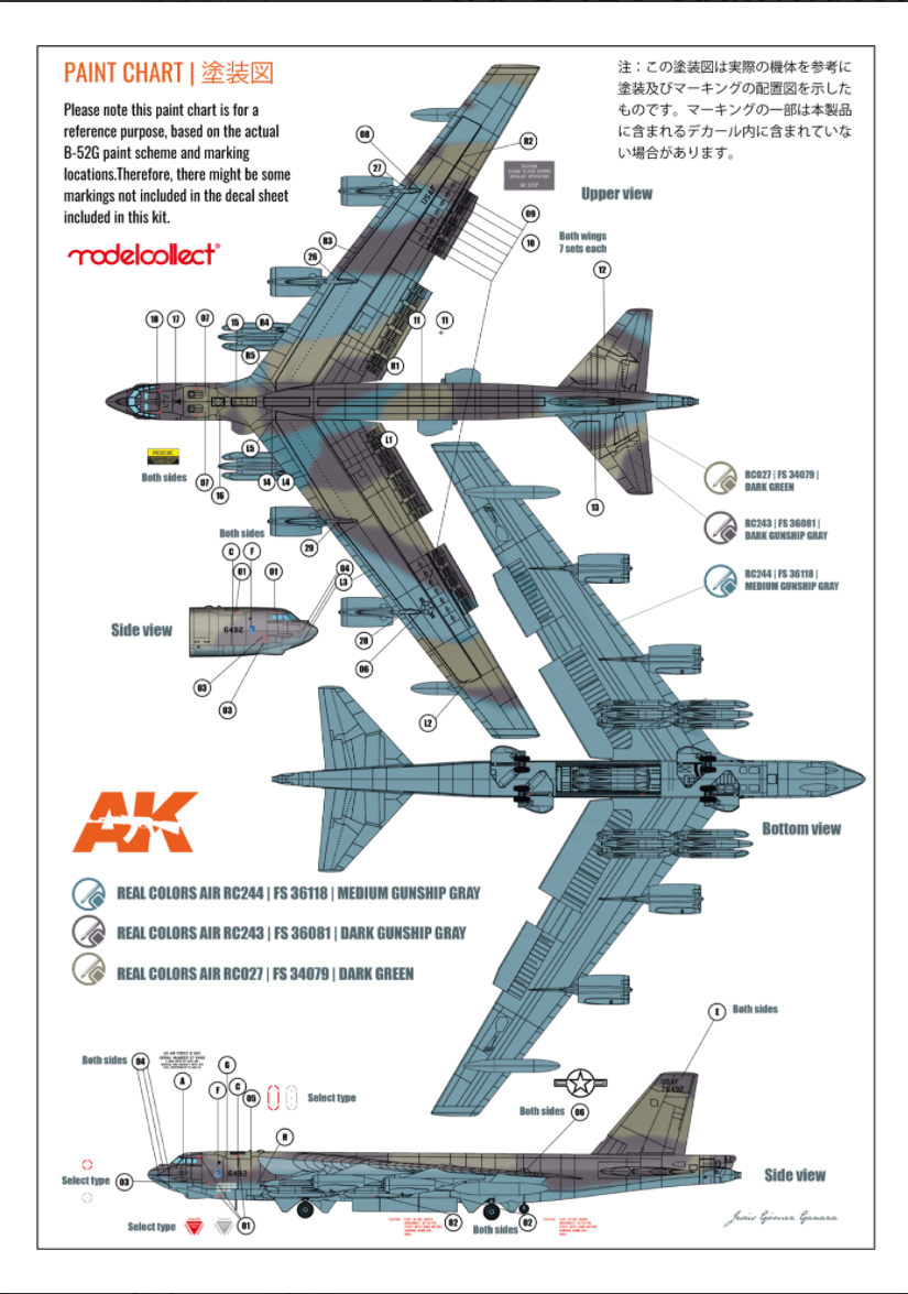 Modelcollect UA72212 USAF B-52 Stratofortress strategic Bomber new version 1/72 – imagen 4