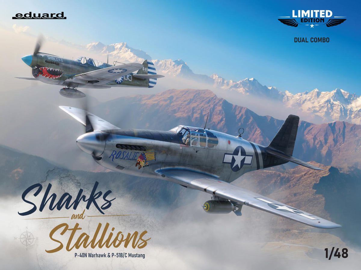 Eduard 11200 Sharks and Stallions DUAL COMBO P-40 N and P-51 B/C 1/48 – imagen 2