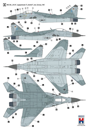 Hobby 2000 48022 MiG-29 German Air Force ( ACADEMY + CARTOGRAF + MASK ) 1/48 – immagine 4