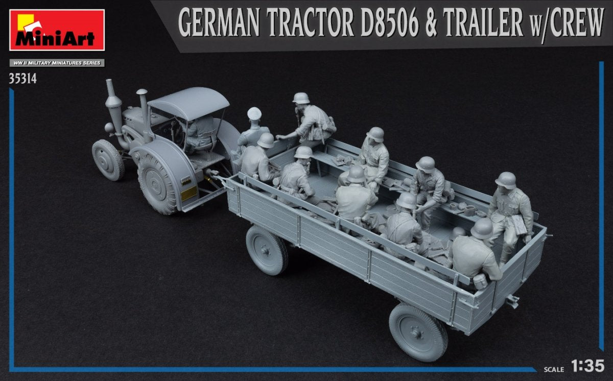 MiniArt 35314 Tracteur allemand D8506 et remorque avec équipage 1/35 – image 6