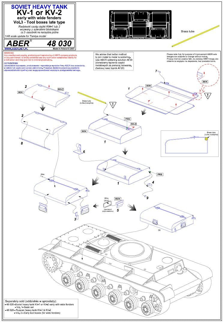 Aber 48030 KW 1 or KW 2 early tank - part 2 - late tool trays Tamiya 1/48 – image 5