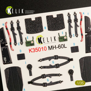 KELIK K35010 MH-60L BLACK HAWK INTERIOR 3D DECALS FOR KITTY HAWK KIT 1/35 – imagen 5