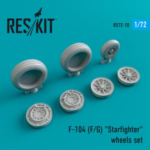 RESKIT RS72-0010 F-104 (F,G) « STARFIGHTER » JEU DE ROUES 1/72