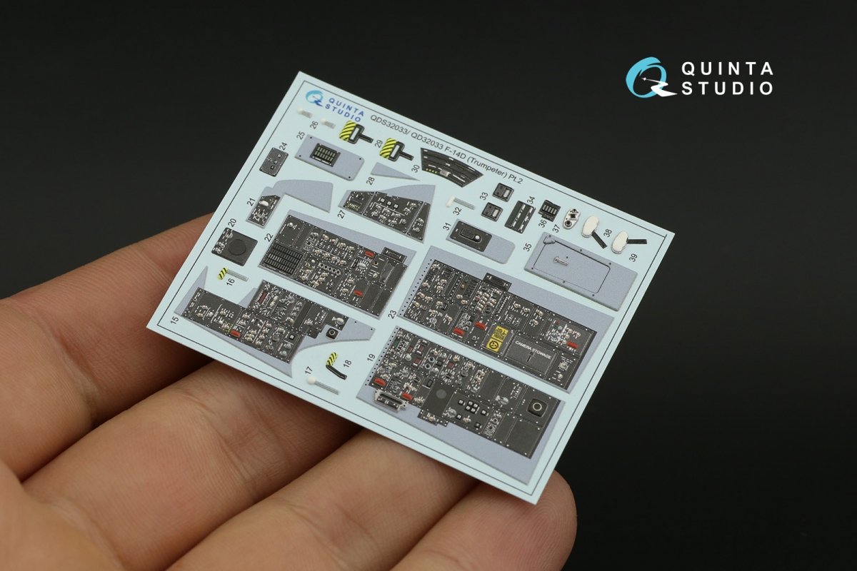 Quinta Studio QD32033 F-14D 3D-Printed &amp;amp; coloured Interior on decal paper ( Trumpeter ) 1/32 – imagen 12