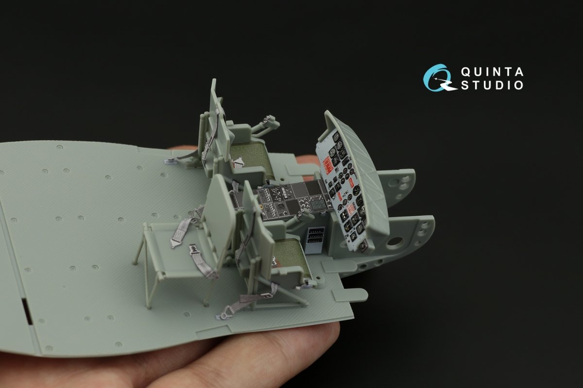 Quinta Studio QD35049 UH-1C 3D-Printed &amp;amp; coloured Interior on decal paper ( Academy ) 1/35 – imagen 5