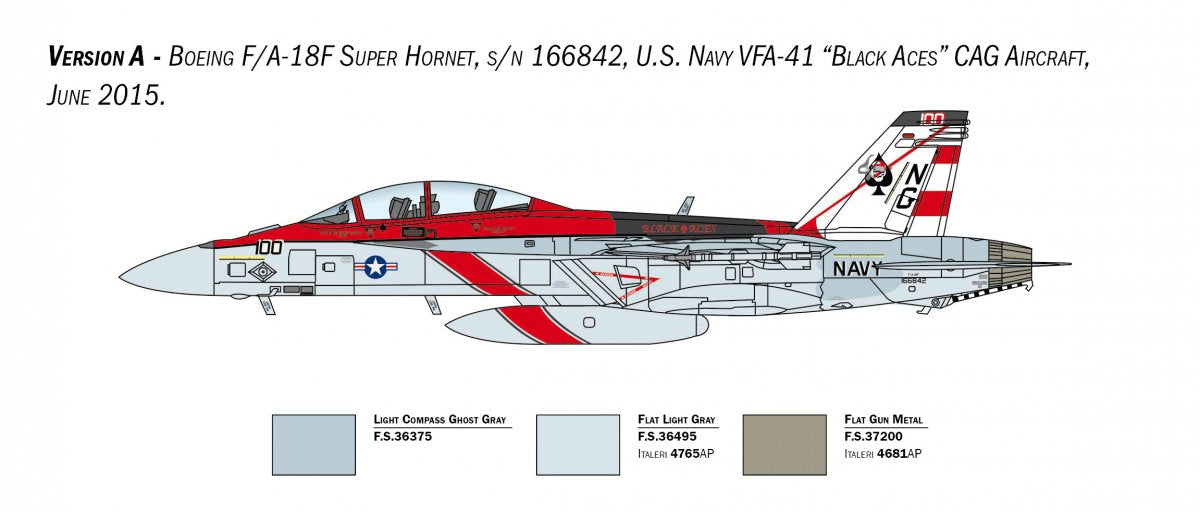 Italeri 2823 F/A-18F U.S. Navy Special Colors 1/48 – immagine 5