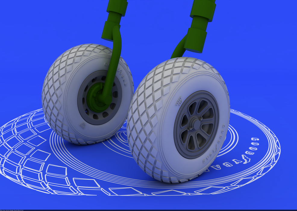 Eduard 632015 P-51 wheels 1/32 (Tamiya)