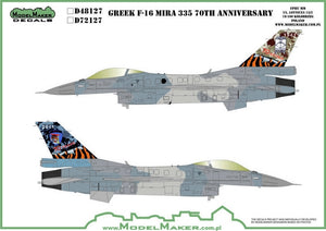 ModelMaker Decals D48127 F-16 grec Mira 335 70e anniversaire 1/48