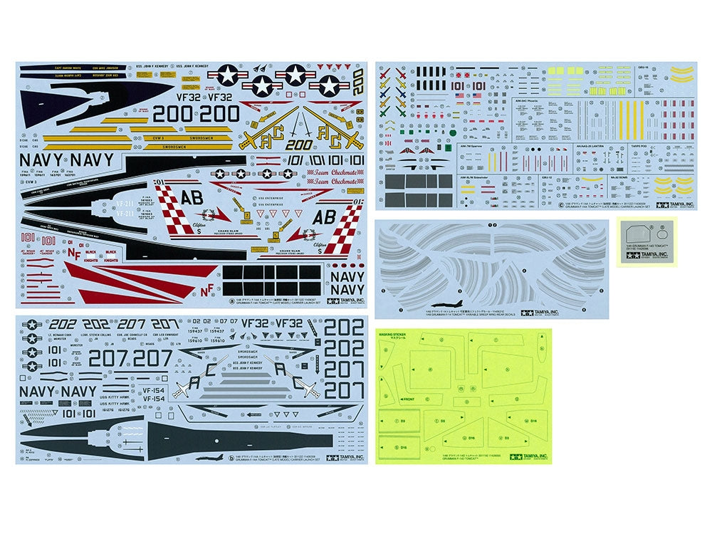Tamiya 61122 Grumman F-14A Tomcat (Late Model) Carrier Launch Set 1/48 – immagine 24