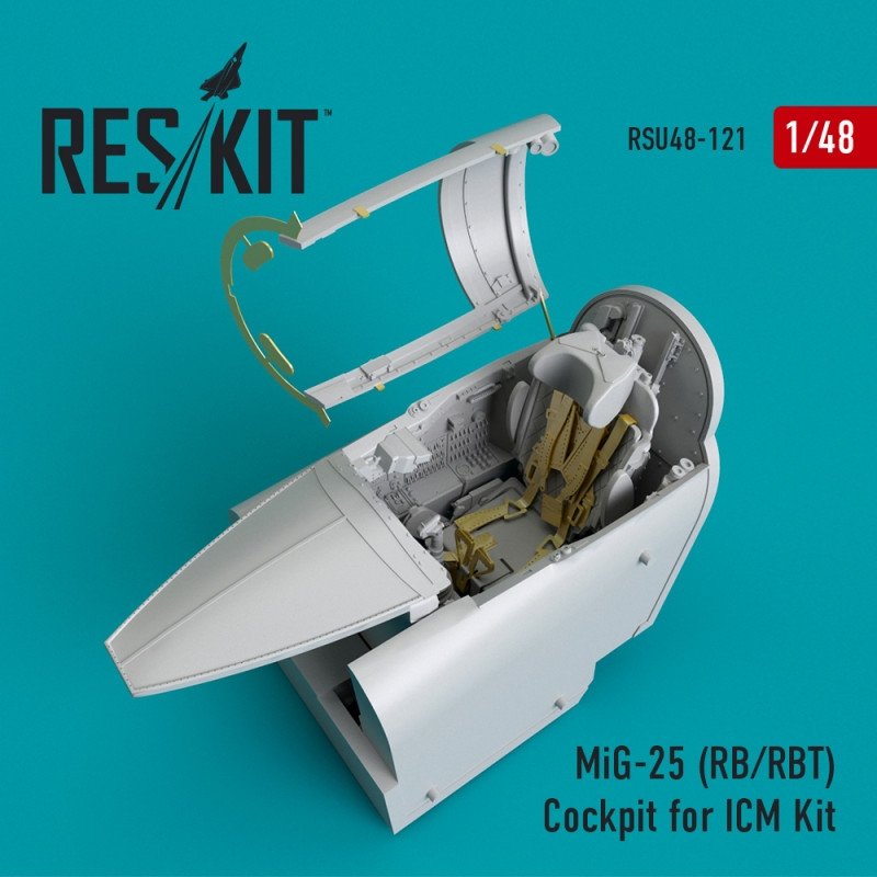RESKIT RSU48-0121 MiG-25 (RB/RBT) Cockpit for Icm kit 1/48