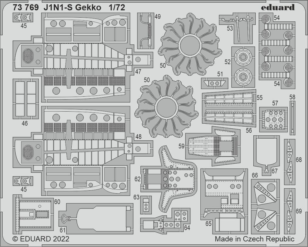 Eduard 73769 J1N1-S Gekko FUJIMI / HOBBY 2000 1/72 – imagen 2