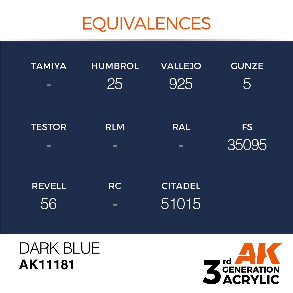 AK Interactive AK11181 DARK BLUE – STANDARD 17ml – imagen 3