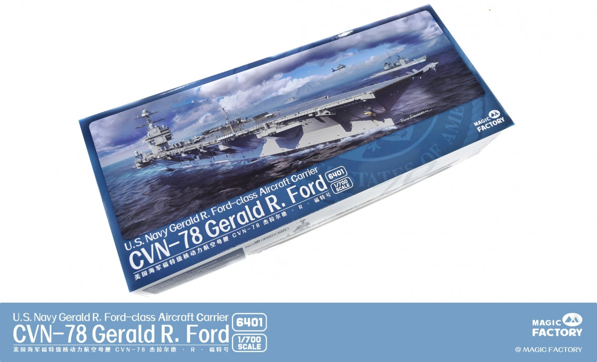 Magic Factory 6401 USS Gerald R. Ford (CVN-78) - Porte-avions de classe Gerald R. Ford de l&amp;#39;US Navy, échelle 1/700