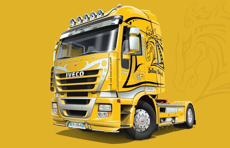 Italeri 3898 IVECO STRALIS YELLOW DEVIL 1/24