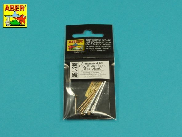 Armement Aber 35L-278 pour le char soviétique « Sharotank » : 2 canons de 37 mm, 2 mitrailleuses DShK M36 de 12,7 mm. MiniArt 1/35 – image 2
