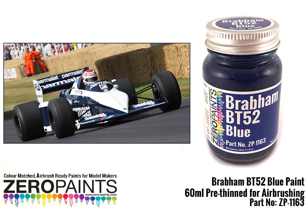 Peinture bleue Brabham BT52 Zero Paints ZP-1163, 60 ml 