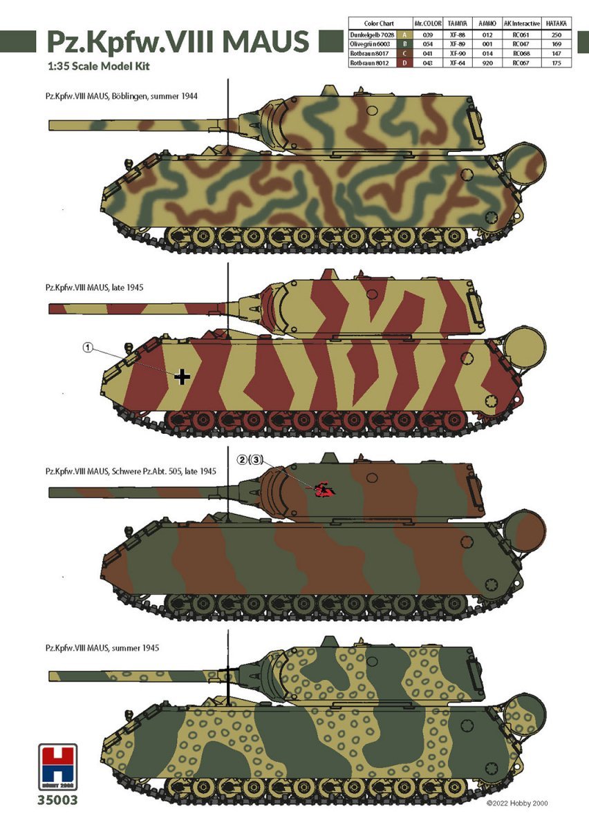 Hobby 2000 35003 Pz.Kpfw. VIII MAUS ( TAKOM + CARTOGRAF ) 1/35 – imagen 2