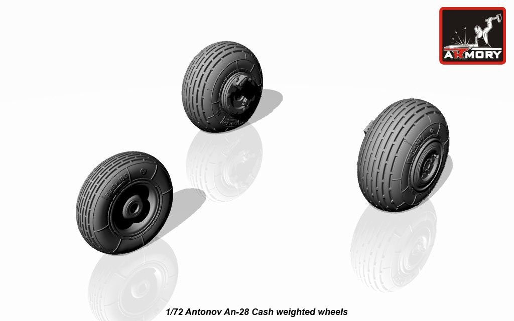 Armory Models AW72044 Antonov An-28 Cash wheels w/ weighted tires 1/72 – Bild 2