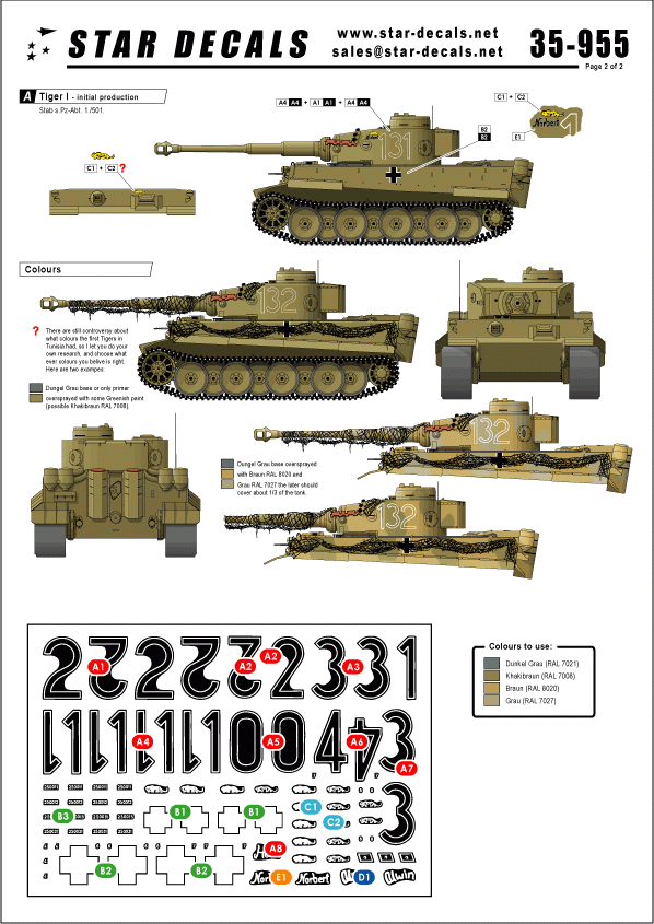 Star Decals 35-955 Afrika Tigers 2 1/35 – imagen 2