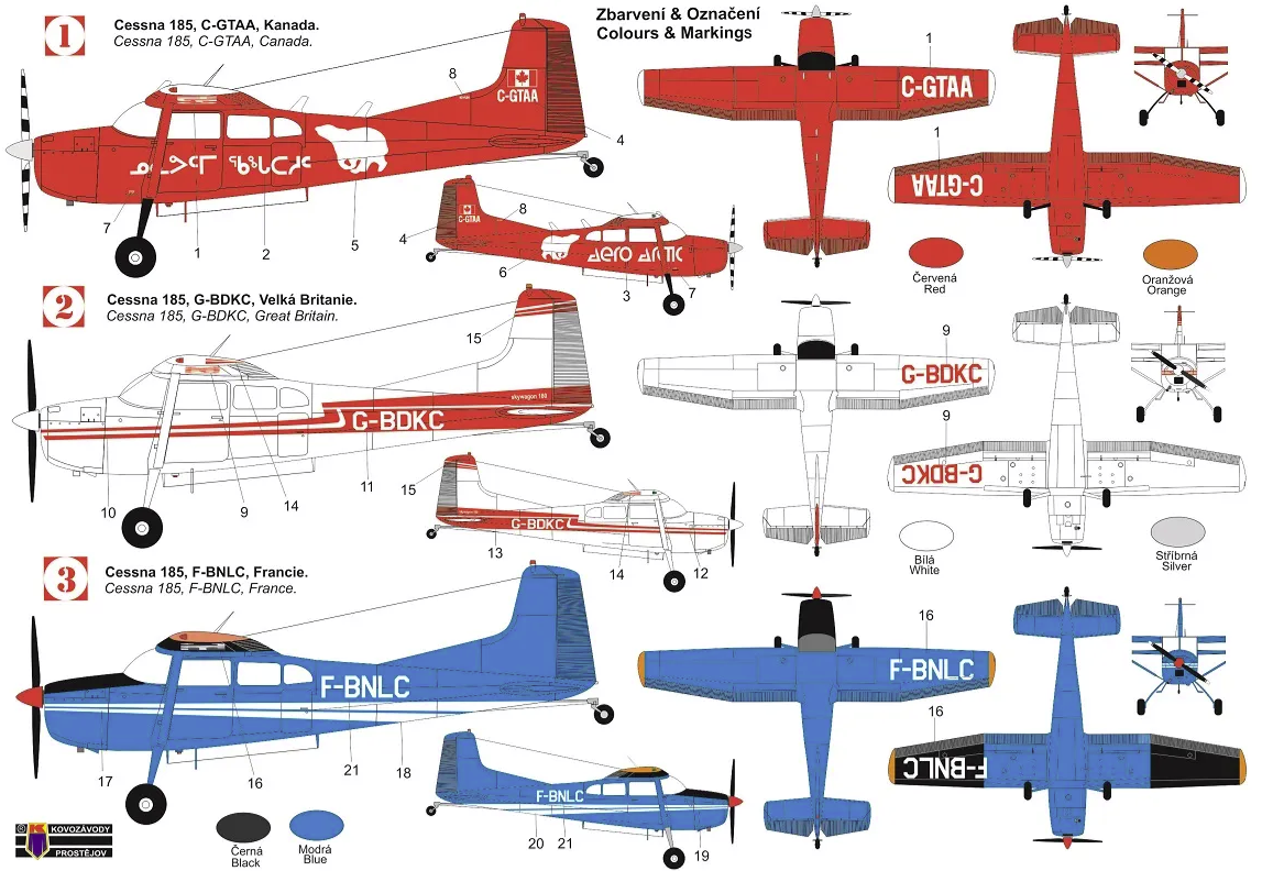 Kovozavody Prostejov KPM0234 Cessna C-185 Skywagon 1/72 – Bild 2