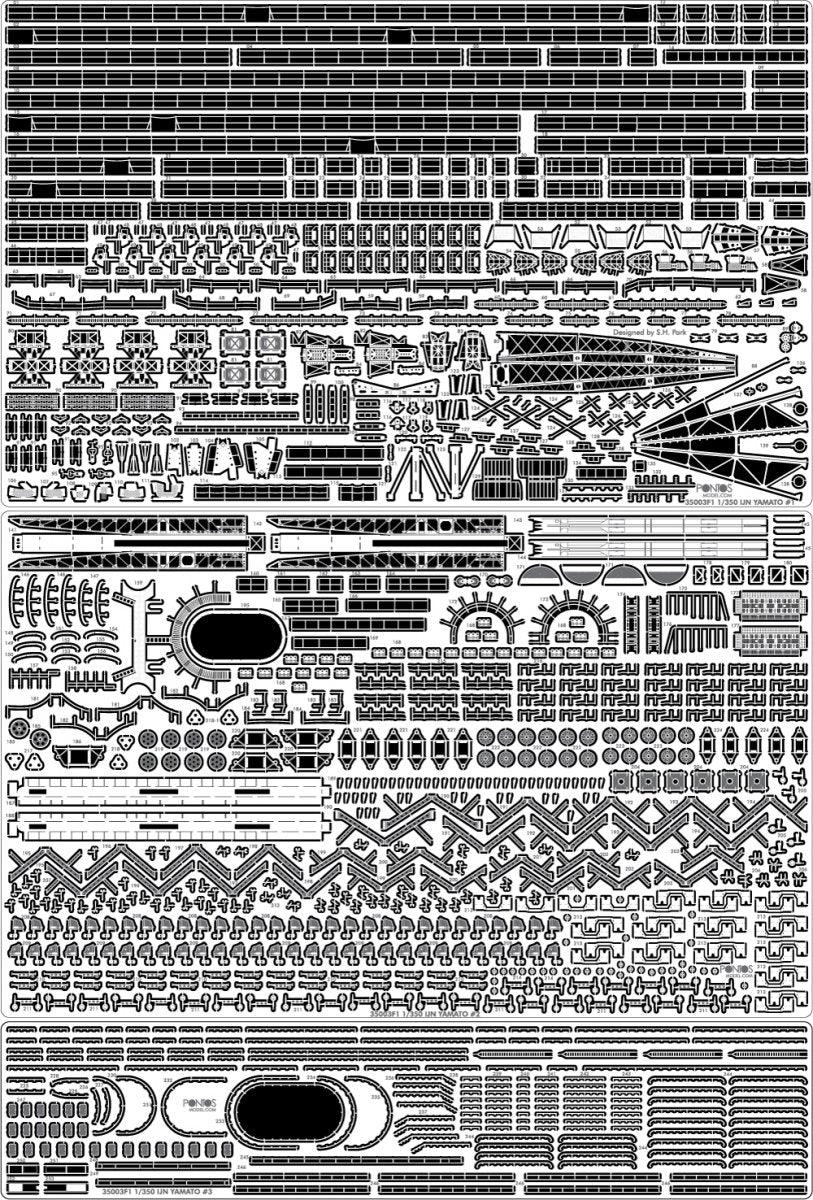 Pontos 35003F1 Kit de détails pour le Yamato IJN (1/350) – image 5