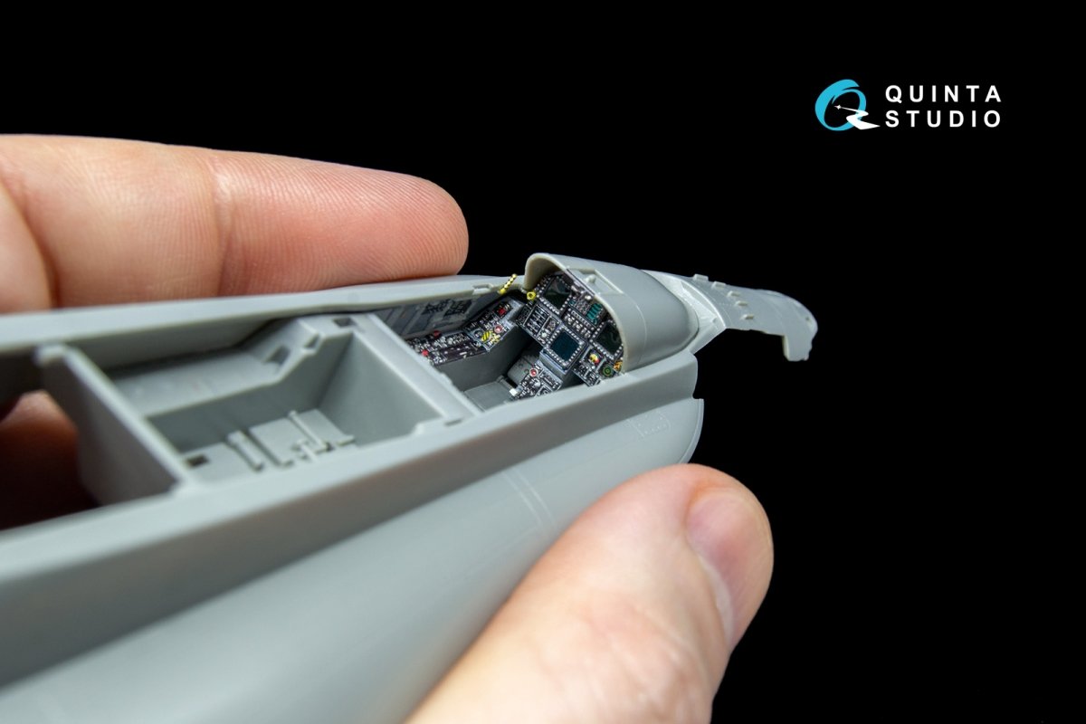 Quinta Studio QD48042 F/A-18A 3D-Printed &amp;amp; coloured Interior on decal paper (for Kinetic) 1/48 – immagine 4