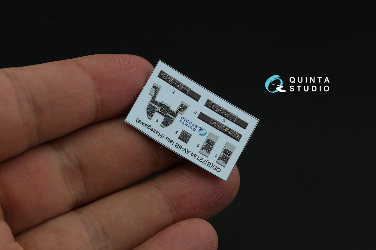 Quinta Studio QD72134 AV-8B late 3D-Printed coloured Interior on decal paper (Hasegawa) 1/72 – imagen 5