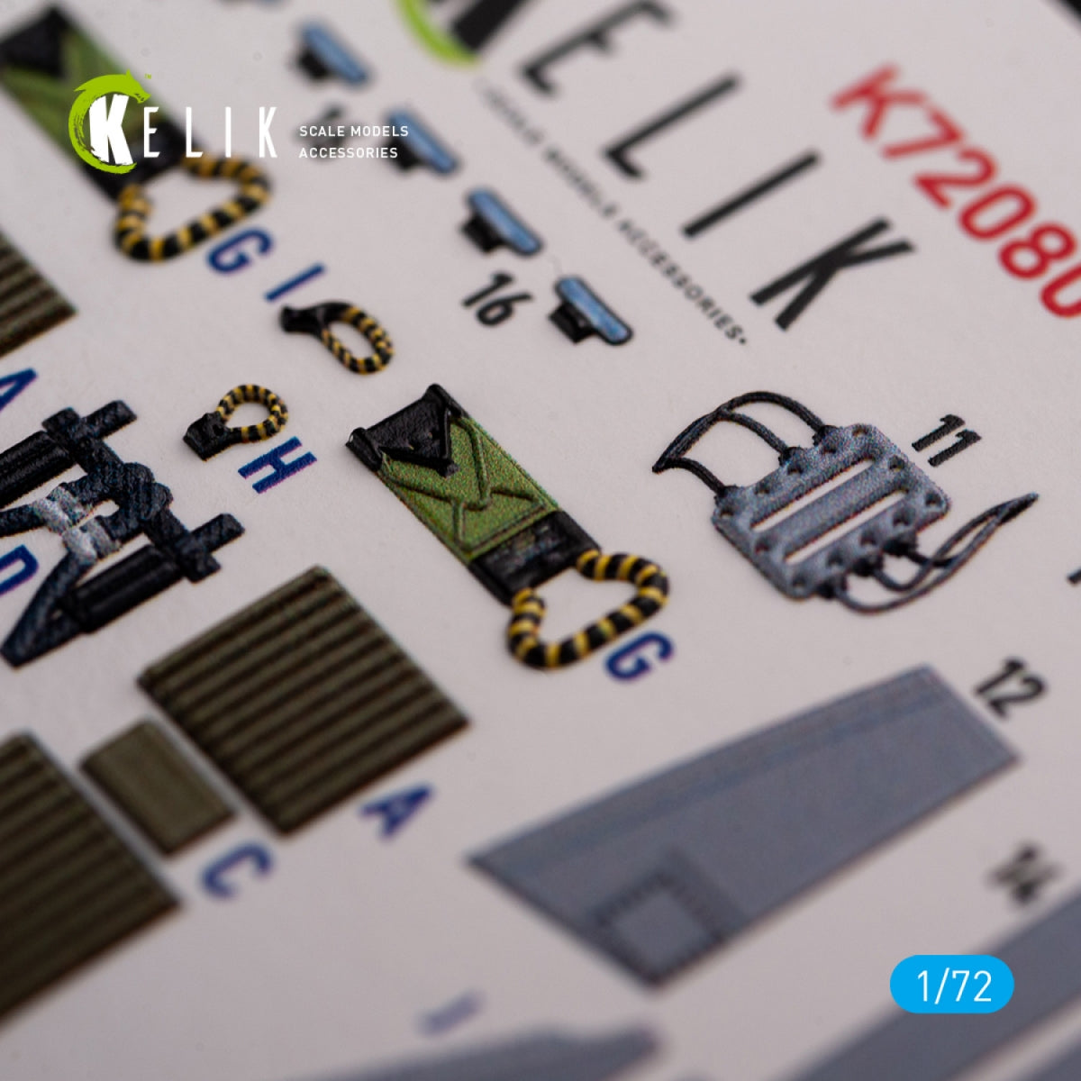 KELIK K72080 Grumman A-6A Knight Rider interior 3D decals for Fujimi kit 1/72 – imagen 2