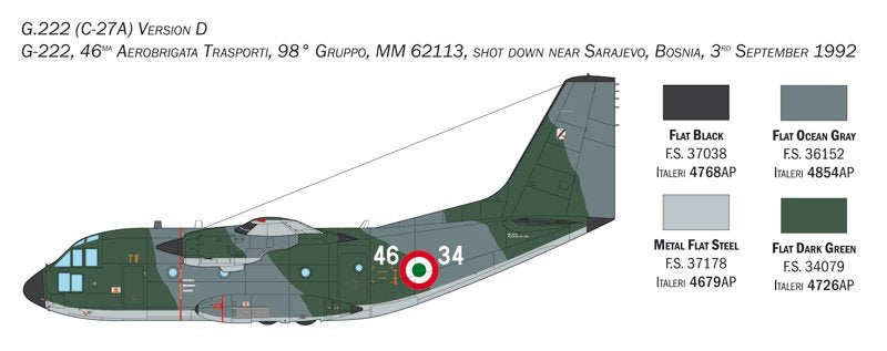 Italeri 1450 C-27J SPARTAN / G.222 1/72 – imagen 5