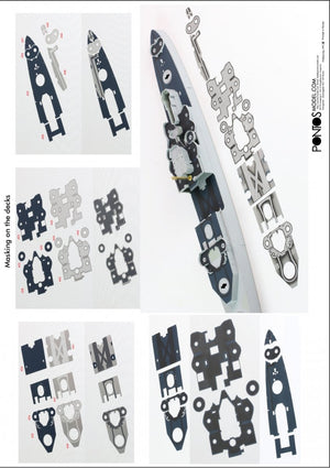 Pontos 37017F1 USS CA-35 Indianapolis 1945 Detail Up Set ADVANCED 1/350 – Bild 10