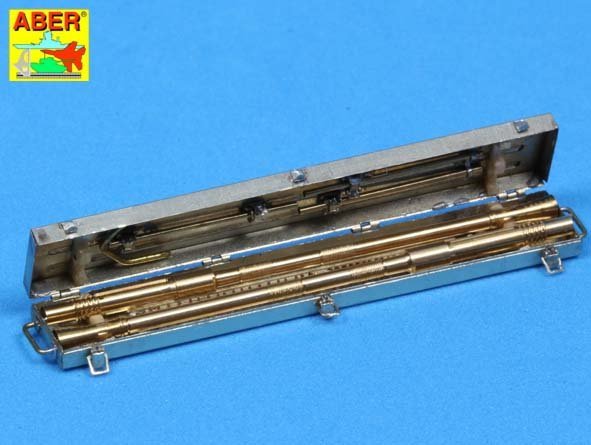 Aber 35L-089 Set of 2 German 2cm L/65 gun barrel for Flak 38 with storage box 1/35 – immagine 7