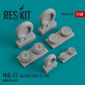 RESKIT RS48-0123 MiG-21 (bis/MT/SMT/21-93) jeu de roues 1/48