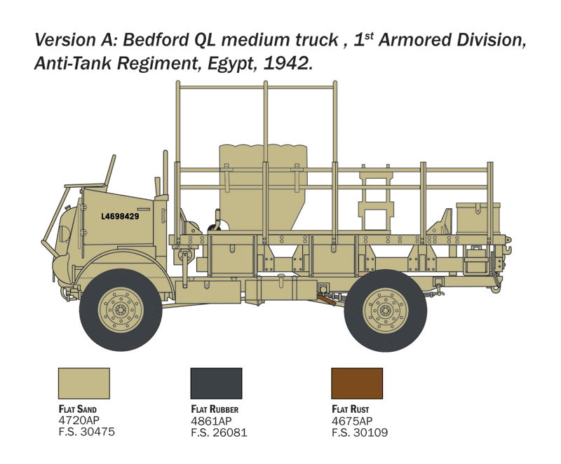 Italeri 0241 Bedford QL Medium Truck 1/35 – imagen 5